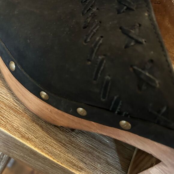 Anthropologie x Five Worlds wooden suede Amelia clogs size 9/ msrp $228 - Picture 8 of 10